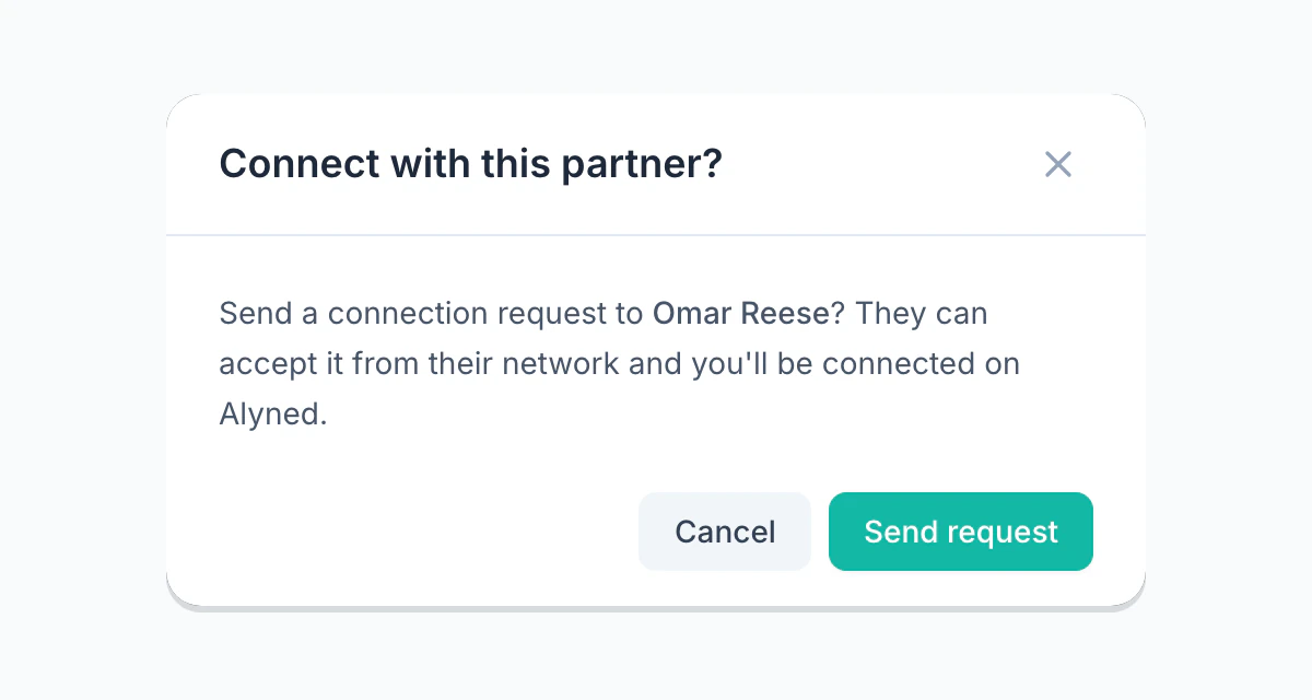 A loan officer's public page with the connect request open.